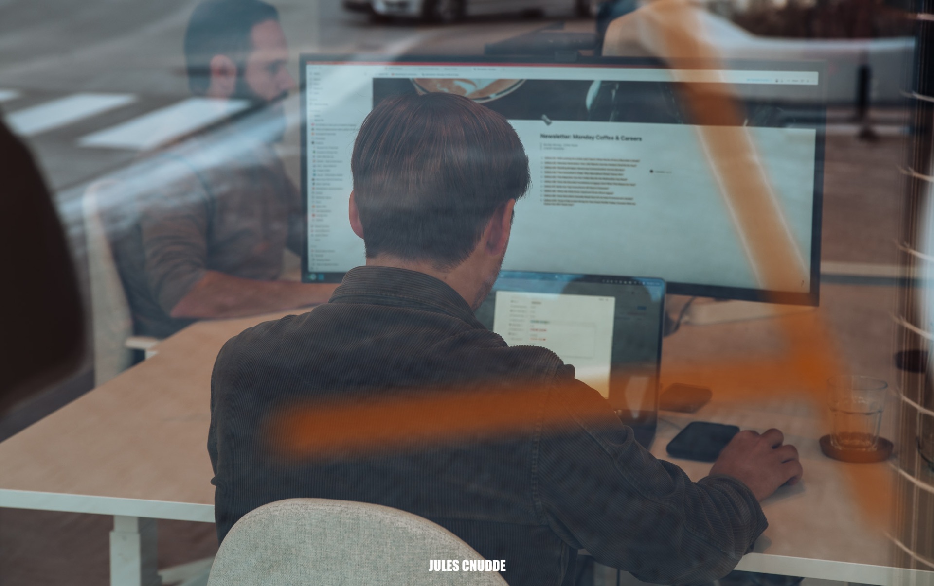 An Agoya team member at work on a data project